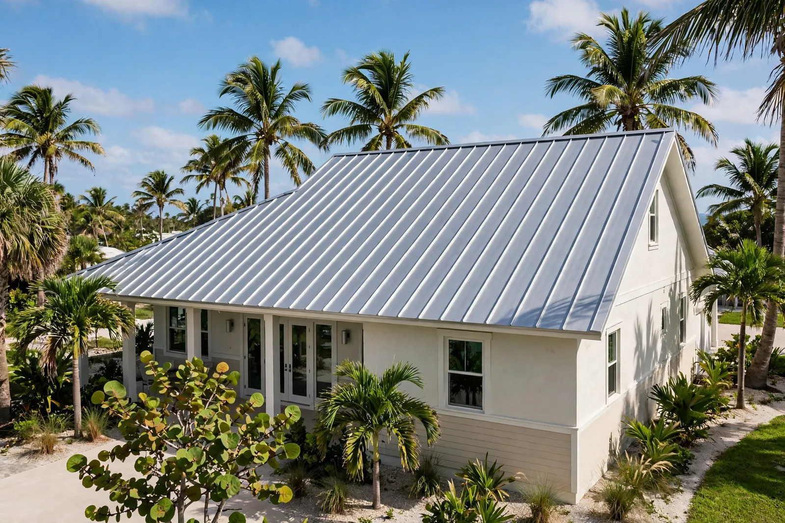 Standing seam metal roof on a home in Bartram Park, Florida
